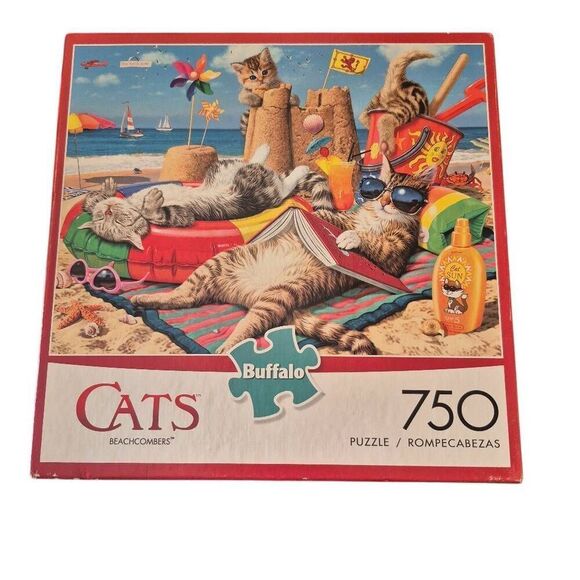 Buffalo Games Cats Beach Comber 750 pc Jigsaw Puzzle - Picture 7 of 8